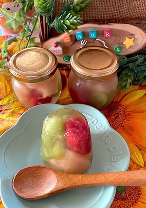 フルーツたっぷりゼリー-レシピのメイン写真