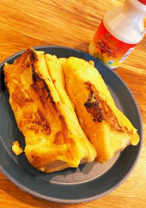時短 ワンパンハムチー フレンチトースト-レシピのメイン写真