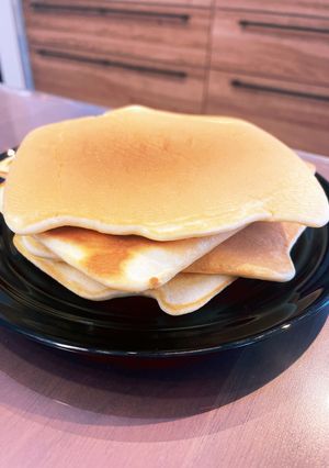 簡単洗い物少なめ！米粉多めのホットケーキ-レシピのメイン写真