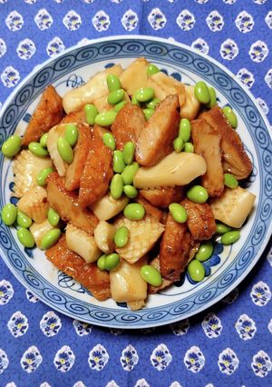 久原あま·照り醤油の烏賊·薩摩揚げ餡掛け-レシピのメイン写真