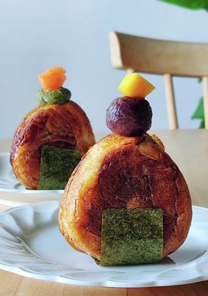 巻くおにぎり☆クロワッサンでオニワッサン-レシピのメイン写真