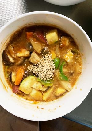 簡単コク旨トマト赤味噌味ツナ根菜野菜炒め-レシピのメイン写真