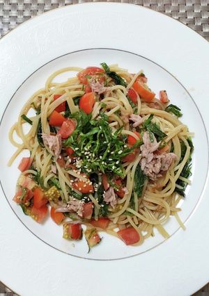 大葉とトマトの冷製パスタ-レシピのメイン写真