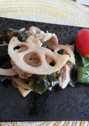 豚肉とレンコン　お酢の簡単炒め-レシピのメイン写真