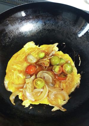 コンソメ風たまトマ丼　オヤジ飯-レシピのメイン写真