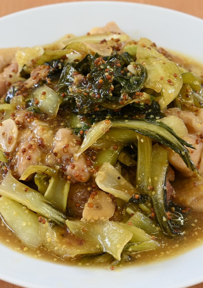 鶏肉と青梗菜の粒マスタード JAいるま野-レシピのメイン写真