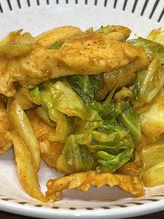 鶏肉とキャベツのカレー炒め-レシピのメイン写真