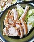 しょうがの甘酢だれで食べるゆで鶏