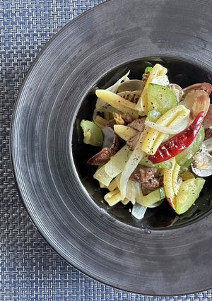 ズッキーニとアサリのショートパスタ-レシピのメイン写真