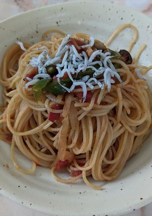 簡単!アサリとしらすのトマトパスタ-レシピのメイン写真