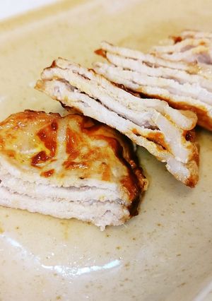 薄切り豚ロースのケチャ＆ソース重ね焼き。-レシピのメイン写真