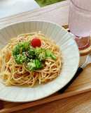 おくらとお酢で♪さっぱり和風パスタ