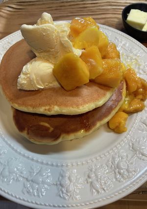 ホットケーキ　マンゴー　スーパーカップ-レシピのメイン写真
