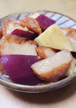 さつま芋とさつま揚げの煮物-レシピのメイン写真