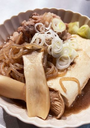 めんつゆと砂糖☆ヘルシー糸蒟蒻入り肉豆腐-レシピのメイン写真