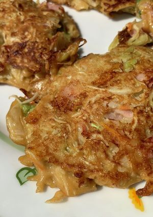 カット野菜のおやつ　無水お好み焼き-レシピのメイン写真