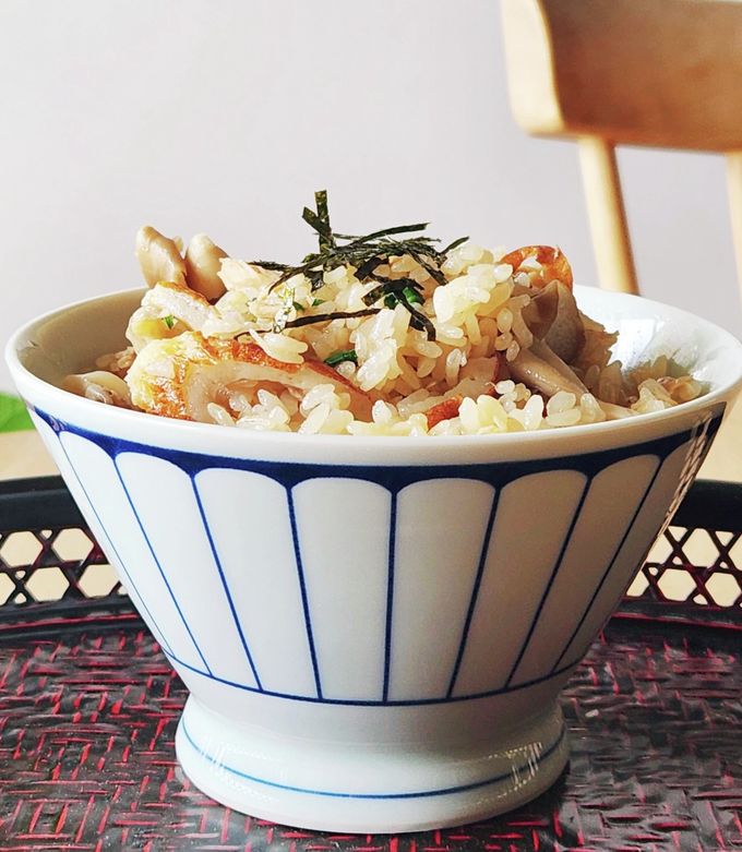 炊飯器におまかせ☆竹輪&ツナ炊き込みご飯-レシピのメイン写真