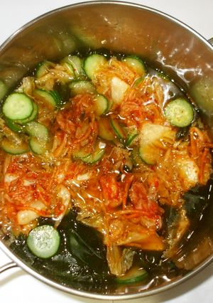 冷たいキムチスープ♪簡単温めても美味しい-レシピのメイン写真