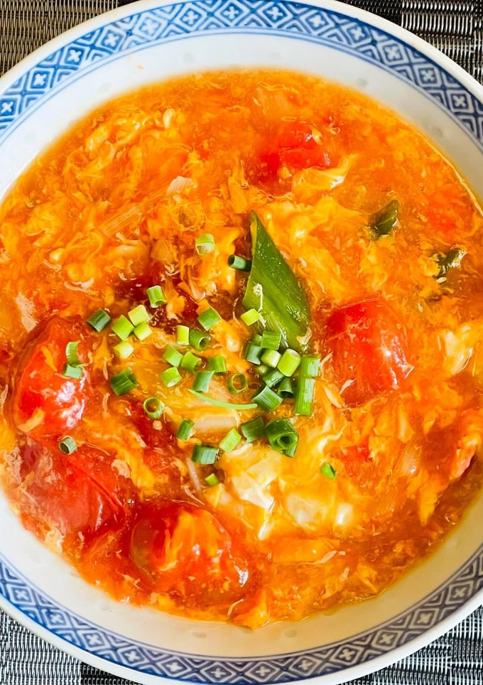中華　ふわっと　　　　卵とトマトのスープ-レシピのメイン写真