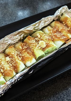 長ネギ大量消費！胡麻味噌の焼きネギ-レシピのメイン写真