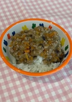 甘口肉みそ丼(1歳半ころ~)-レシピのメイン写真