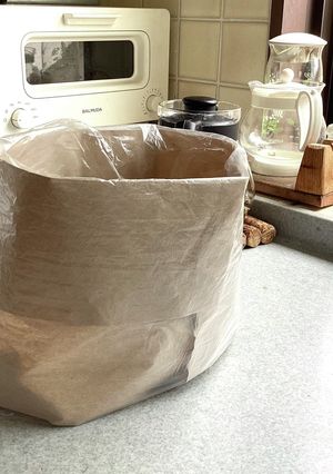 ポリ袋ピッタリに合わせて作る、紙折ゴミ箱-レシピのメイン写真