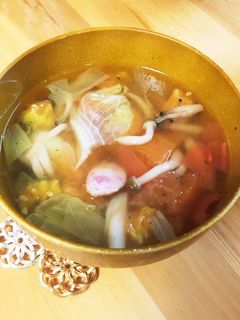 給食の「トマトとレタスのスープ」♡5分-レシピのメイン写真