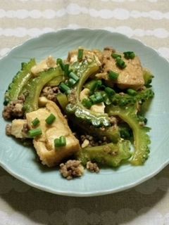 ゴーヤとひき肉の甘辛炒め-レシピのメイン写真