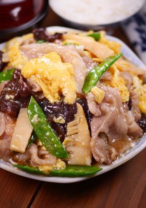 ふんわり甘～い♡豚肉と玉子のいりつけ-レシピのメイン写真