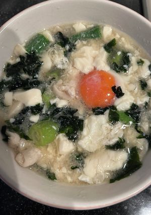 鶏胸肉とおくらとわかめと卵の中華スープ-レシピのメイン写真