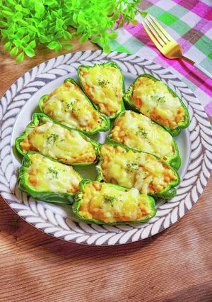 ☆ピーマンとツナ豆腐のチーズ焼き☆-レシピのメイン写真