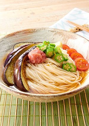 夏野菜の煮浸しそうめん-レシピのメイン写真