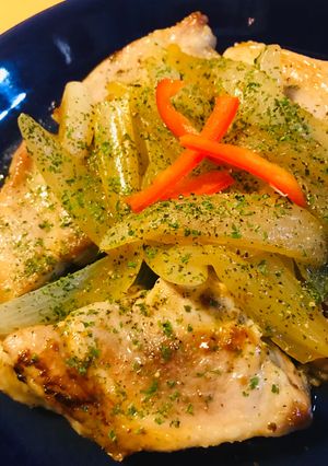 豚肉の塩レモンステーキ●新玉ネギソース-レシピのメイン写真