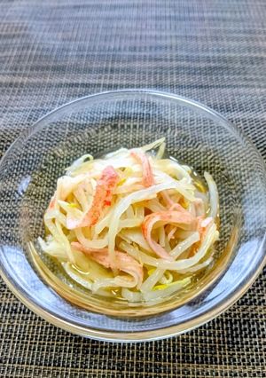 《冷凍保存》レンジ☆もやしカニカマ酢の物-レシピのメイン写真