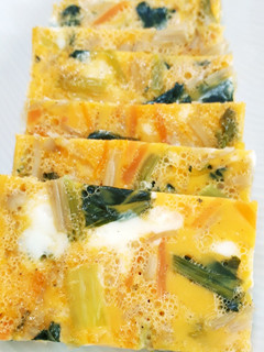お弁当に☆切る☆小松菜の重ね煮入り卵焼き-レシピのメイン写真