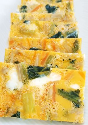 お弁当に☆切る☆小松菜の重ね煮入り卵焼き-レシピのメイン写真