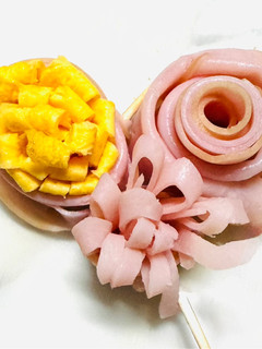 ハムと玉子のお花-レシピのメイン写真