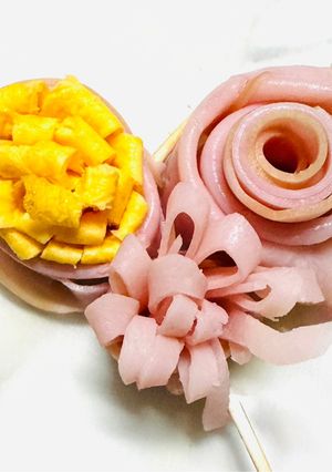 ハムと玉子のお花-レシピのメイン写真