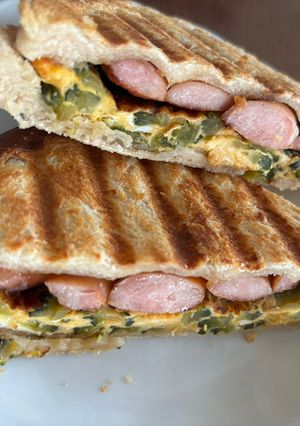 ゴーヤーのホットサンド-レシピのメイン写真