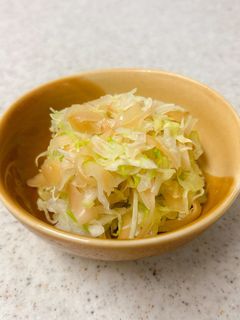 千切りキャベツと甘酢生姜の和え物-レシピのメイン写真