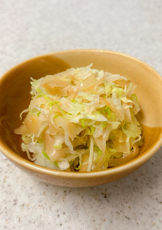 千切りキャベツと甘酢生姜の和え物-レシピのメイン写真