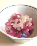 白ゴーヤと紫玉ねぎの酢玉ねぎの和物