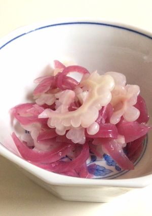 白ゴーヤと紫玉ねぎの酢玉ねぎの和物-レシピのメイン写真