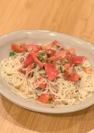 トマト&バジルのさっぱりそうめん-レシピのメイン写真