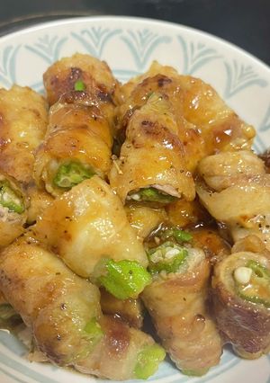 オクラの肉巻き-レシピのメイン写真