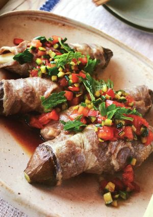 茄子の肉巻き(酒粕ソース)-レシピのメイン写真