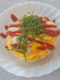 レンジで作る!オムライス風卵のっけ丼-レシピのメイン写真
