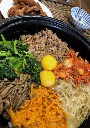 ホットプレートでビビンパ-レシピのメイン写真
