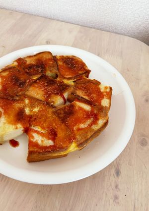 ワンパン!具材無しok!簡単食パンピザ-レシピのメイン写真