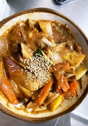 お一人様冷凍麺に根菜トマトウスターナムル-レシピのメイン写真